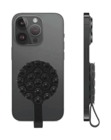 Silicone Suction Phone Holder with Handle Suitable - BLACK (Only Ground Shipping)