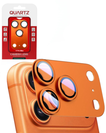 QUARTZ Metal Matte Armor with HD Tempered Glass for iPhone 17 Pro Max (COSMIC ORANGE)