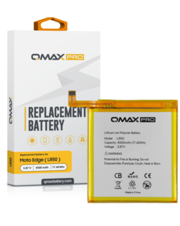 QMAX Pro Replacement Battery for Motorola Edge (XT2063) (4500 mAh) (LR50) (Only Ground Shipping)