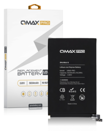 QMAX Replacement Battery for iPad Mini 6 (5034 mAh) (Only Ground Shipping)