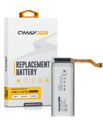 QMAX Pro Secondary Battery for Galaxy Z Flip 3 F711 (930 mAh) (EB-BF712ABY) (Only Ground Shipping)