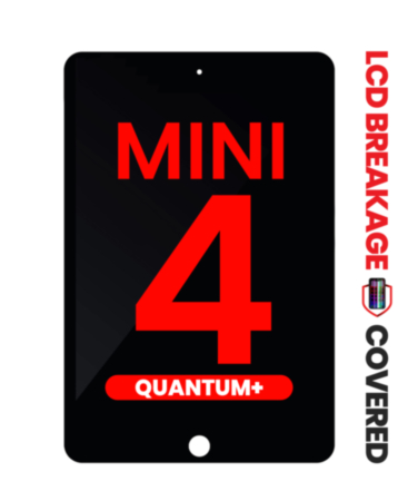Quantum+ LCD and Digitizer Assembly for iPad Mini 4 (BLACK) (Sleep / Wake Sensor Flex Pre-Installed) (Exclusive LCD Brakage Warranty)