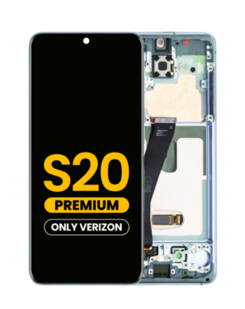 OLED Assembly with Frame for Galaxy S20 (G980 / G981) (Verizon UW) (Cloud Blue) (Premium)