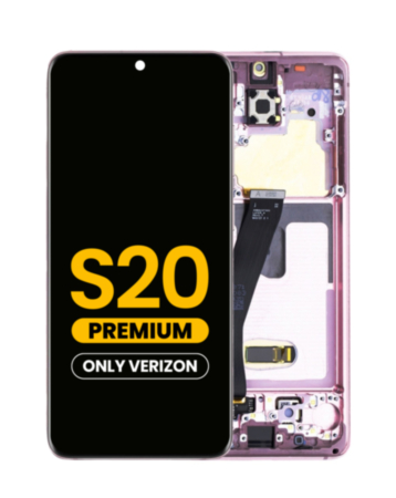 OLED Assembly with Frame for Galaxy S20 (G980 / G981) (Verizon UW) (Cloud Pink) (Premium)