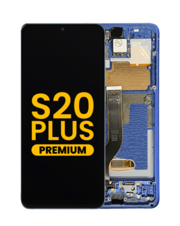 OLED Assembly with Frame for Galaxy S20 Plus (G985 / G986) (Aura Blue) (Premium)