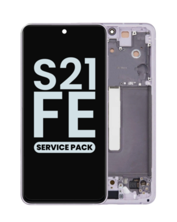 OLED Assembly with Frame for Galaxy S21 FE (G990) (Lavender) (Service Pack)