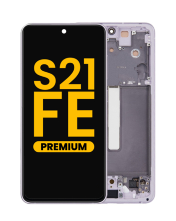 OLED Assembly with Frame for Galaxy S21 FE (G990) (Lavender) (Premium)