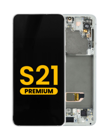 OLED Assembly with Frame for Galaxy S21 (G991) (Phantom Gray) (Premium)