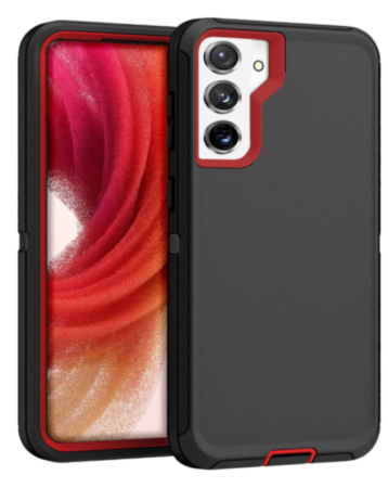Heavy Duty Case for Galaxy S23 (BLACK & RED) (Only Ground Shipping)