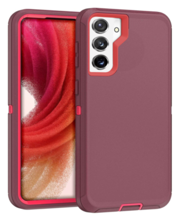 Heavy Duty Case for Galaxy S23 (MAROON & PINK) (Only Ground Shipping)