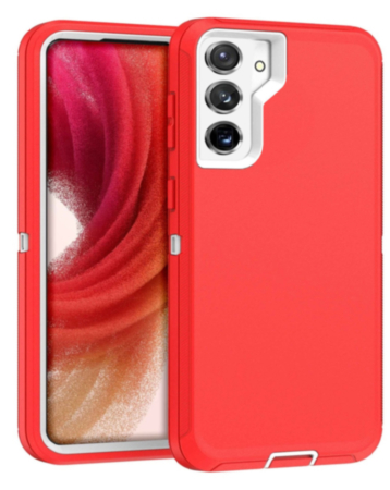 Heavy Duty Case for Galaxy S23 (RED & WHITE) (Only Ground Shipping)