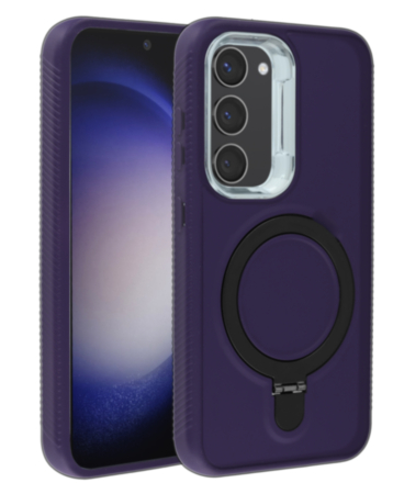 Support Heavy Duty Case with Wireless Charging Kickstand - PURPLE for Galaxy S23 (Only Ground Shipping)