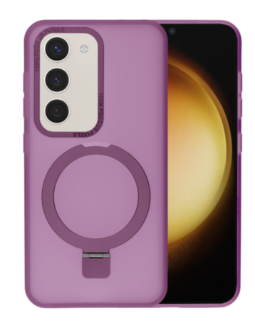 Carbon Wireless Charging Case with Ring Stand - PURPLE for Galaxy S23 (Only Ground Shipping)