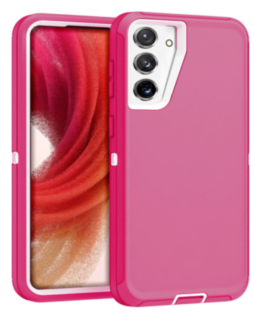 Heavy Duty Case for Galaxy S23 FE (LIGHT PINK & WHITE) (Only Ground Shipping)