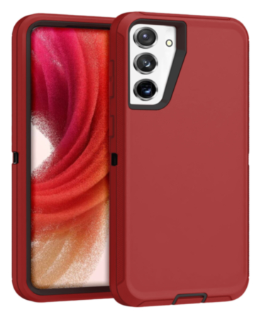Heavy Duty Case for Galaxy S23 FE (RED & BLACK) (Only Ground Shipping)