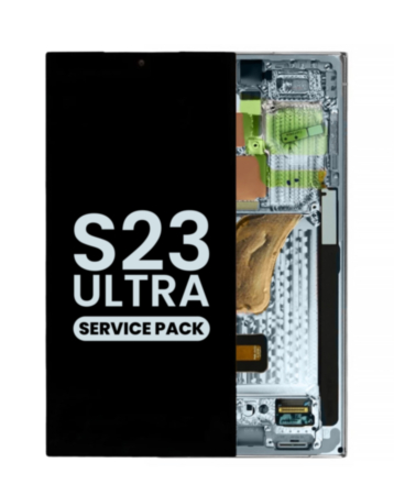 OLED Assembly with Frame for Galaxy S23 Ultra (S918) (Sky Blue) (Service Pack)