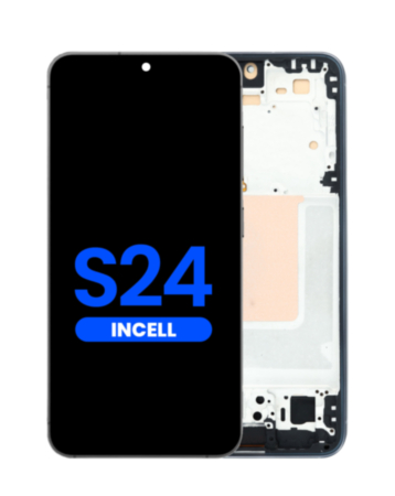 LCD Assembly with Frame for Galaxy S24 (S921) (Onyx Black) (Without Fingerprint) (Aftermarket Incell)