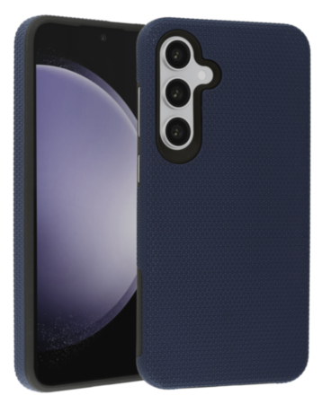 Shock Absorption Protective Dual Layer Case - NAVY BLUE for Galaxy S24FE (Only Ground Shipping)