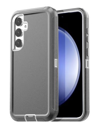 Heavy Duty Case for Galaxy S24 FE (DARK GRAY & WHITE) (Only Ground Shipping)