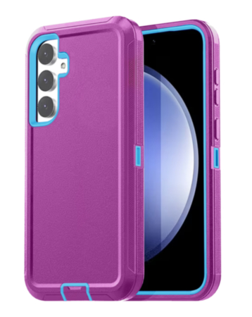 Heavy Duty Case for Galaxy S24 FE (PURPLE & TEAL) (Only Ground Shipping)