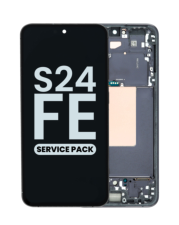 OLED Assembly with Frame for Galaxy S24 FE (S721) (Graphite) (Service Pack)