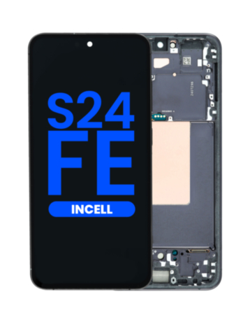 LCD Assembly with Frame for Galaxy S24 FE (S721) (Graphite) (Without Fingerprint) (Aftermarket Incell)