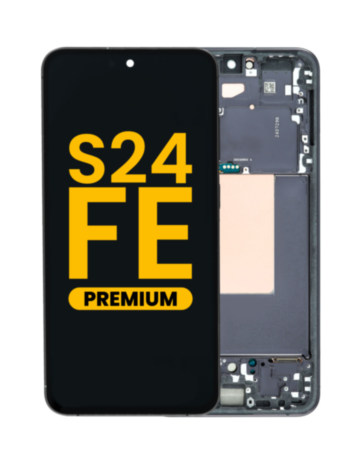 OLED Assembly with Frame for Galaxy S24 FE (S721) (Graphite) (Premium)