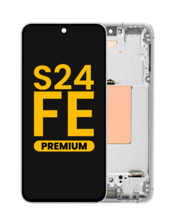 OLED Assembly with Frame for Galaxy S24 FE (S721) (Gray) (Premium)