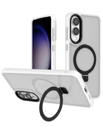 Carbon Wireless Charging Case with Ring Stand - CLEAR for Galaxy S25E (Only Ground Shipping)