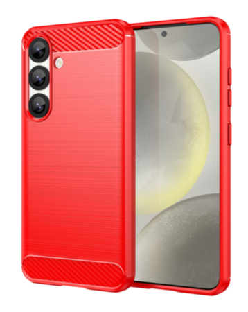 Flexible TPU Rubber Case - RED for Galaxy S25 Plus (Only Ground Shipping)