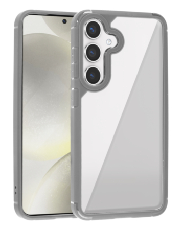 Luxury Shockproof Clear Case - GRAY for Galaxy S25 Plus (Only Ground Shipping)