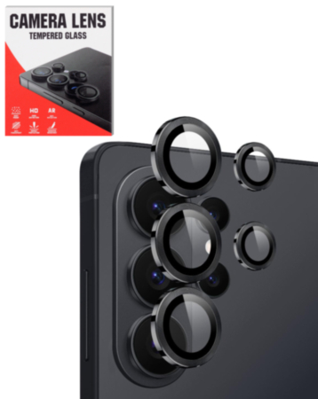 Camera Lens Protector with Metal Ring for Galaxy S26 Ultra (Black)