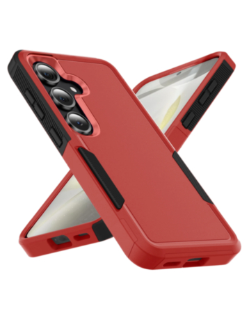 Dual Layers Shockproof Strong Case w/Ring (RED) for Galaxy S26 (Only Ground Shipping)