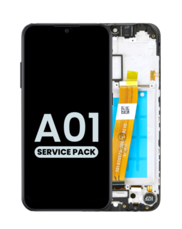 LCD Assembly with Frame for Galaxy A01 (A015F / DS / 2020) (Narrow FPC Connector) (Service Pack)