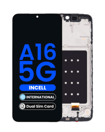 LCD Assembly with Frame for Galaxy A16 5G (A166P / 2024) (International / Dual SIM) (Aftermarket Incell)