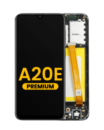 Purchase the LCD Assembly with Frame for Galaxy A20e A202 2019 Premium.
