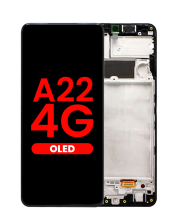 OLED Assembly with Frame for Galaxy A22 4G (A225 / 2021) (Aftermarket OLED)