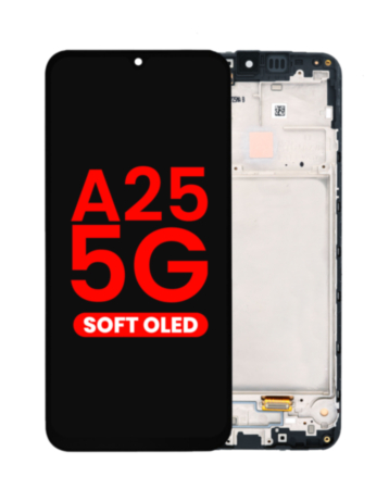 OLED Assembly with Frame for Galaxy A25 5G (A256 / 2023) (Aftermarket OLED)