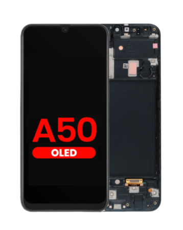 OLED Assembly with Frame for Galaxy A50 (A505 / 2019) (International Version) (Aftermarket OLED)