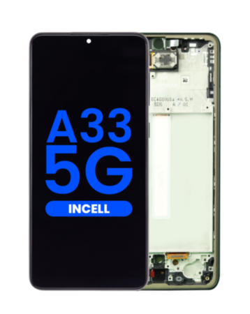 LCD Assembly with Frame for Galaxy A33 5G (A336U / 2022) (US Version) (AWESOME BLACK) (Aftermarket Incell)