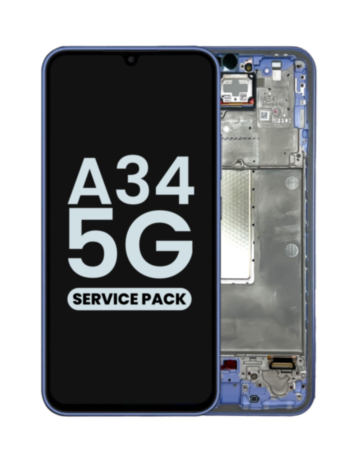Grab wholesale deals on the OLED Assembly with Frame for Galaxy A34 5G A346 2023 in Awesome Violet, Service Pack.