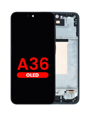 OLED Assembly with Frame for Galaxy A36 (A366/2025) (BLACK) (Aftermarket OLED)