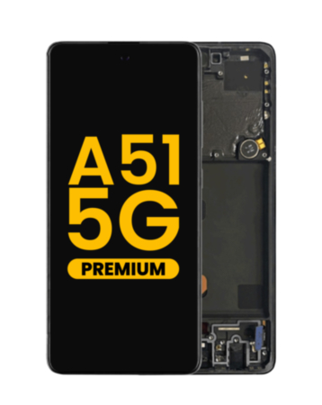 OLED Assembly with Frame for Galaxy A51 5G (A516 / 2020) (PRISM CUBE BLACK) (Non Verizon) (Premium)