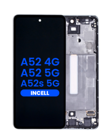 LCD Assembly (AWESOME WHITE) (Aftermarket Incell) with Frame for Galaxy A52 4G (A525 / 2021) / A52 5G (A526 / 2021) / A52s 5G (A528 / 2021) (Without Fingerprint Sensor) 