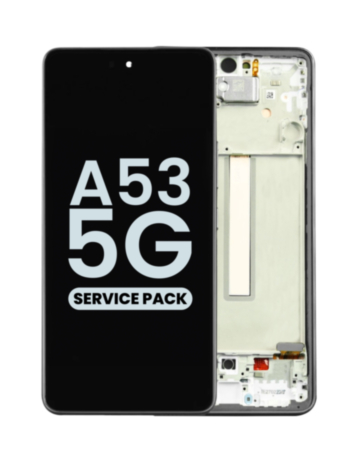 OLED Assembly with Frame for Galaxy A53 5G (A536 / 2022) (AWESOME BLACK) (Service Pack)