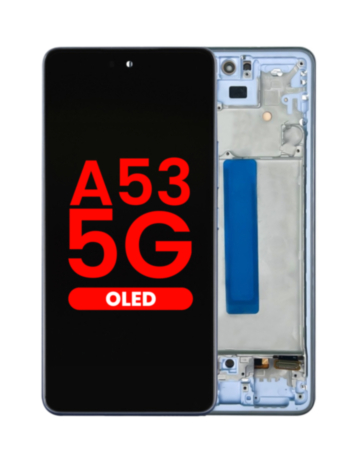 OLED Assembly with Frame for Galaxy A53 5G (A536 / 2022) (6.46") (AWESOME BLUE) (Aftermarket OLED)