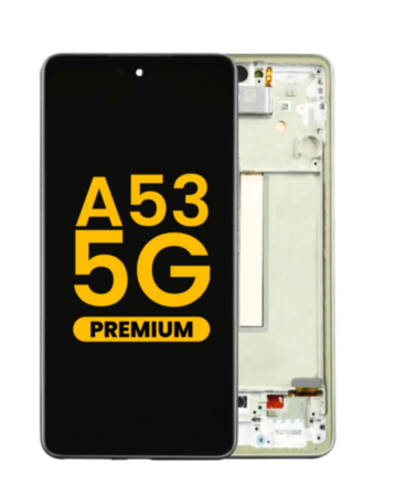 Shop the OLED Assembly with Frame for Galaxy A53 5G, model A536 from 2022, in White – Premium Refurbished.