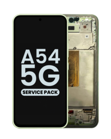 Buy the OLED assembly with frame for the Galaxy A54 5G 2023 in Awesome Lime, service pack.