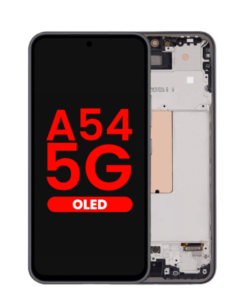 OLED Assembly with Frame for Galaxy A54 5G (A546 / 2023) (AWESOME GRAPHITE) (Aftermarket OLED)