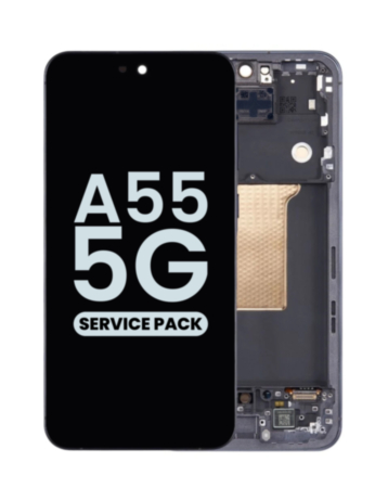OLED Assembly with Frame for Galaxy A55 5G (A556 / 2024) (AWESOME NAVY) (Service Pack)